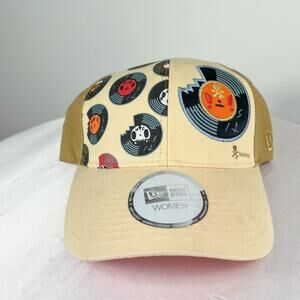 Rare Tokidoki Broken Records Vinyl Cap Beige Cream Adios Vintage Women's Hat